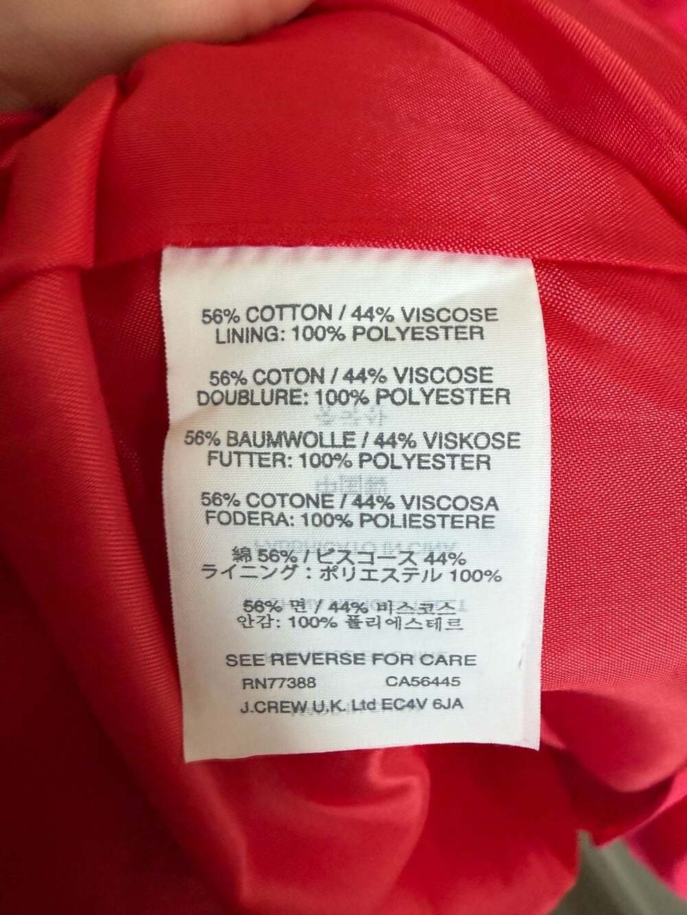 J.Crew V-Neck Pleated A-Line Dress Red Petite 0 - Picture 5 of 5